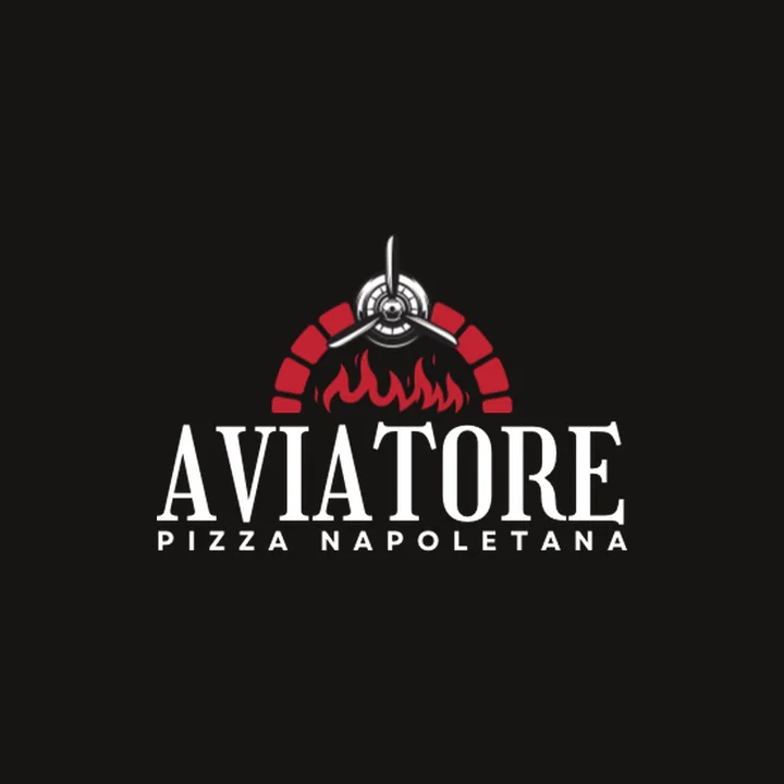 Aviatore · marca em fundo escuro
