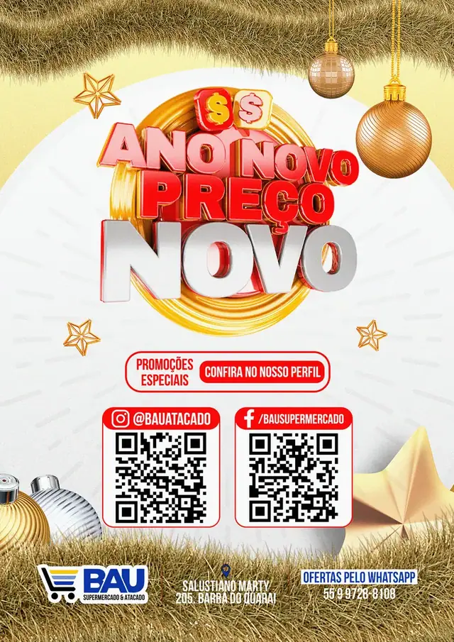 b.a.u · cartaz de Ano Novo